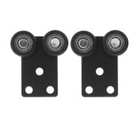 CTIRCHIU 2pcs Wardrobe Sliding Door Roller Wheels with Upper Track Pulley Quiet Sliding Door Roller Kit for Cabinet and Closet Hardware Accessories