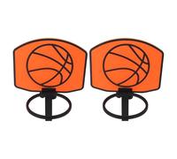 CTIRCHIU 2pcs Wastebasket Basketball Hoop Clip-on Plastic Trash Can Basketball Accessory with Backboard for Homes and Bedroom, and Teens
