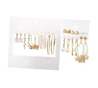 CTIRCHIU 2Sets Elegant Butterfly Pearl Earrings for Women Stylish Ear Drops and Pendants for Weddings Parties and Daily Wear Fashionable Accessories