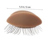 CTIRCHIU 3 Pairs Removable Eyelids for Makeup Practice Kit Realistic Skin Texture Eyelids Supply for Advanced Lash Mannequin Head Training Flexible and Odorless Replacement Eye Pads