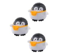 CTIRCHIU 3 Pcs Penguin Coin Purses, Plush Cartoon Wallets, White, Damage-Resistant Loose Change Bags for Travel and Work