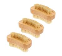 CTIRCHIU 3pcs Fingernail Brush Manicure Pedicure Tools Nail File Hard Bristle Brush for Gel Nails