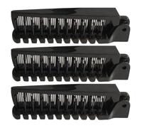 CTIRCHIU 3pcs Folding Portable Anti-static Hair Combs Mini Pocket Brush Set for Travel, Compact Small Hairbrushes and Adults, Obsidian Black