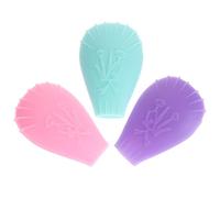 CTIRCHIU 3pcs Silicone Makeup Brush Covers Cosmetic Brush Protective Dustproof Caps for Travel and Home Compatible with Eye Shadow and Blush Multi-color Set