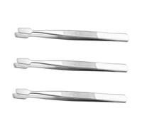 CTIRCHIU 3pcs Stainless Steel Trim Tweezers Precision Flat Tongs for Stamp Collecting Photos and Crafts Versatile Multipurpose Tool for Easy Handling and Delicate Items