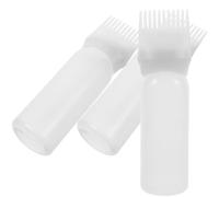 CTIRCHIU 3Pcs White Root Comb Applicator Bottles for Hair Oil and Dye Hair Bottle Applicator with Comb Tip for Salon and Home Coloring and Scalp Treatment