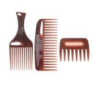 CTIRCHIU 3pcs Wide Tooth Hair Picks Comb Professional Detangle Hairdressing Styling Tools for Men Women Anti-static Abs Material and Portable for Curly Thick Straight Hair
