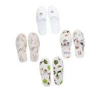 CTIRCHIU 4 Pairs Thickened Anti-skid Disposable Slippers for Home and Hotel Use Breathable Unisex Footwear with Non-slip Sole Comfortable and Practical Guest Slippers