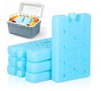 CTIRCHIU 4 Pcs Cooler Packs for Lunch Boxes, PE Ice Packs for Outdoor Cooking and Travel, Freezer Blocks for Extended Cooling