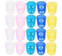 CTIRCHIU 40 Pcs Wear Resistant Silicone Finger Stalls with Nonslip Granules Adjustable Large Finger Protectors for Money Counting Crafting Writing and Hand Safety