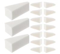 CTIRCHIU 40pcs Mini Triangle Cosmetic Sponges Multipurpose Design Soft Beige Makeup Nail Sponges for Foundation Blending on The Go Touchups
