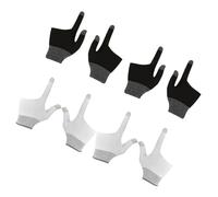 CTIRCHIU 4Pairs Graphene Two Finger Gaming Gloves Touchscreen Compatible Enhanced Control for Billiards Comfortable Fit Black White for Gamers and Sports Enthusiasts