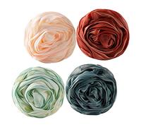 CTIRCHIU 4pcs Bath Flower Loofah Balls Exfoliating Bath Balls Lanyard Shower Puff for Women Natural Sponges