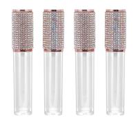 CTIRCHIU 4PCS Compact DIY Lip Glazes Tubes Refillable Travel Lip Gloss Containers Lightweight Material for Oil and Balm Storage