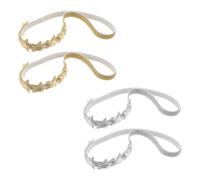 CTIRCHIU 4pcs Girl Headbands with Five-pointed Star Design Secure Fit Hair Accessories for Boy Girl and Glitter Gold and Silver Star Hairbands for Parties and Everyday Wear