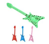 CTIRCHIU 4Pcs Inflatable Guitar Set Retro Blow Up Electric Guitars for Birthday Parties Rock Star Themed Karaoke Decorations Fun Musical Props for Indoor and Outdoor Events