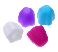 CTIRCHIU 4Pcs Silicone Toothpaste Dispensers Self-Closing Caps, Multipurpose Tube Squeezers for and Adults, White Silicone Covers for Home Bathroom Use