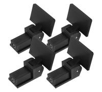 CTIRCHIU 4pcs Turntable Replacement Hinges for Vinyl Record Player Dust Cover, Black Plastic Material with Wide Compatibility and Improved Protection, for Audio Equipment Repair