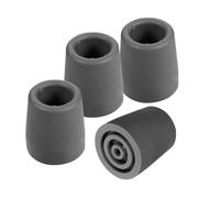 CTIRCHIU 4pcs Walker Foot Pads Non Slip Crutch Replacement Pads TPR Aluminum Inserts for Enhanced Safety and Durability