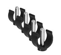 CTIRCHIU 4Pcs Walking Cane Accessories Crutch Holder Locking Clips M6X28Mm Black C-Shaped Clamp for 22Mm Tubes Mobility Aid Replacement Parts for Walking Sticks and Wheelchair Rods