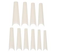 CTIRCHIU 500pcs French Style Fake Nail Tips Artificial Nail Tips Abs Material Unique Design Natural Long French Sticks Stamps Easy to Trim Nice Holding The Color for Valentine's Day You Can