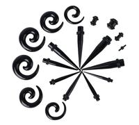 CTIRCHIU 54Pcs Auricle Tools Ear Stretching Set Snail Shape Expanders Premium Acrylic Skin Friendly Design for Parties and Personal Use for