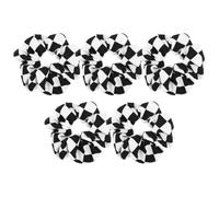 CTIRCHIU 5pcs Black Chiffon Hair Scrunchies for Women, Multi-functional and Easy to Use Large Elastic Hair Ties Fashionable Design, for Weddings and Parties