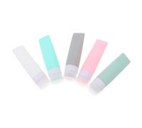 CTIRCHIU 5pcs Silicone Travel Bottle for Cosmetic Storage Empty Refillable Dispensers for Shampoo and Toiletries The Go