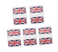 CTIRCHIU 5sets British Flag Face Stickers England Patch for Football Games Temporary National Flag Pasters
