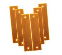 CTIRCHIU 6 Pack Reflective Sign Post Panels High Visibility Road Markers for Driveway Parking Areas and Street Guidance Rectangular Reflectors for Posts Traffic Warning Panels