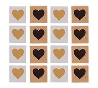 CTIRCHIU 60 Pcs Heart-Shaped Kraft Paper Boxes 5cm Square Brown Packing Boxes for Candy Cookies and Treats Colors for Valentine's Day and Parties Random Color