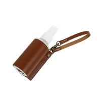 CTIRCHIU 60ml Pu Leather Travel Keychain Bottle Holder Refillable Hand Washing Dispenser Leakproof for Outdoor Use
