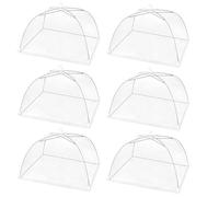 CTIRCHIU 6pcs Inch White Folding Food Cover Mesh Cloth Serving Dome