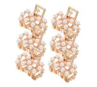 CTIRCHIU 6Pcs Mini Pearl Hair Clips Stylish Claw Clips for Durable Small Hair Accessories for Makeup Cooking Daily Use Secure Grip Fashionable Design