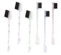 CTIRCHIU 6Pcs Multifunctional Eyebrow and Hairline Brushes Dual-ended Makeup Combs with Tiny Eyelash Brushes Portable Lightweight for Professional and Home Use