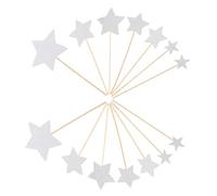 CTIRCHIU 70pcs Glitter Cupcake Picks Baking Toppers with Wood and Paper Patterns Star Shaped Cake Decorations for Birthday Parties and Festivals Sparkling Dessert Ornaments for Adults