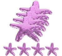 CTIRCHIU 8pcs Purple Artificial Leather Hair Clips and Teens with Strong Hold and Creative Styling Options, Star and Sea Star Shapes, Hair Accessories for Beach and Party