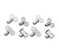 CTIRCHIU 8pcs Radiator Exhaust Valves Key for Air Release and Blockage | Zinc Alloy, Silver Finish, Good Compatibility Radiator Fittings, Old Radiator Bleed Key, Hvac Accessory