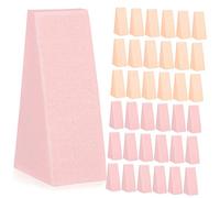 CTIRCHIU 96pcs Makeup Sponges Set Diamond-shaped Foundation Applicators Pink and Beige Cosmetic Puff for Women Face Blending and Professional Makeup Tools