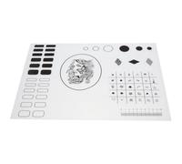 CTIRCHIU Acrylic Nail Training Mat Nail Mat Silicone Sheet with Black Soft Silicone Material Create Bead Sizes Teach Multiple Skills for Application Practice