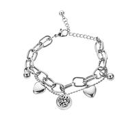 CTIRCHIU Adjustable Hollow Bracelet Heart Design Titanium Steel with 18k Gold Thick Plating Creative Style Not Easy to Oxidize Convenient to Wear and Take for Daily Wear and Bar