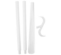 CTIRCHIU Adjustable Long-Handle Shoehorn and Sock Aid Kit for Elderly and Disabled, White Multi-use Dressing Stick with Detachable Shoe Lifter for Mobility and Dressing Assistance