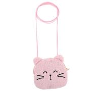 CTIRCHIU Adorable Plush Cat Shaped Crossbody Bag for Soft Coin Purse Fun Accessory for Travel Outdoor Adventures Cute Cartoon Design Comfortable Material