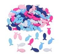 CTIRCHIU Adornments Wear Resistant for DIY Crafts Wooden 100pcs Fish Shape, Practical Fish Deco with Simple and Beautiful Outlook Living Room Decoration Desktop or Office Use
