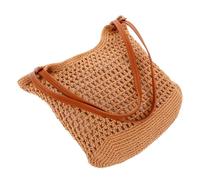 CTIRCHIU Aesthetic Woven Beach Tote Bag for Women Large Capacity Shoulder Purse Lightweight Versatile Travel Bag for and Daily Essentials Casual Yarn Design