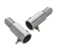 CTIRCHIU Aluminum Alloy Threaded Tip Replacement for Wood Metal Poles Pole Tips Repair Kit Quick Install Extension Adapter for Mop Broom Handles Household Cleaning Tools Silver