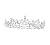 CTIRCHIU Baroque Rhinestone Crown Headband for Women Bridal Tiara Wedding Hair Accessory White Elegant Princess Headwear Suitable for Brides and Party Celebrations