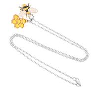 CTIRCHIU Bee Pendant Necklace for Women Cute Honeycomb Charm Jewelry for Birthdays Valentine's Day Anniversaries Chic Dainty Accessory Gift for Mom and Friends