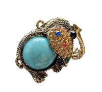 CTIRCHIU Car Perfume Clip with Rhinestone Alloy Design Elephant Shape Vintage Easy to Install Air Freshener and Aromatherapy Stone and Elegant Interior for Auto Vehicle Decoration
