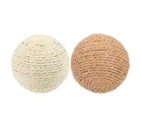 CTIRCHIU Cat Scratcher Balls 2pcs Large Jute Rope Teasing Suitable for Home Use to Protect Furniture and Entertain Cats